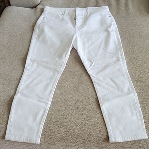 NWT LOFT White Button Fly Jeans